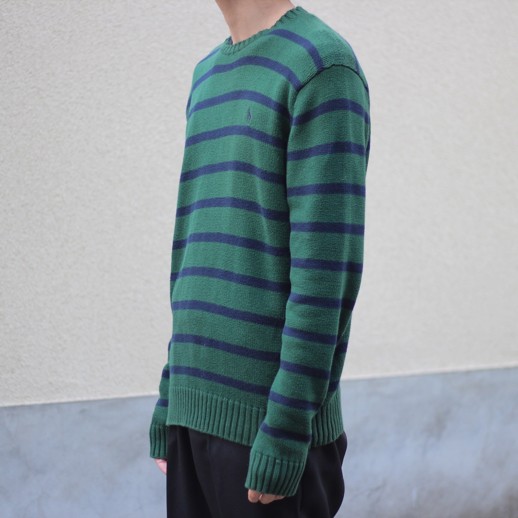 Polo by Ralph Lauren コットンボーダーニットセーター 【FF-0674】 | cv