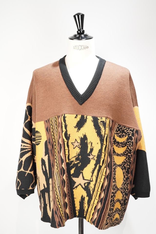Avril/Alien Coogi Jacquard Oversized 9/10-Length Sweater