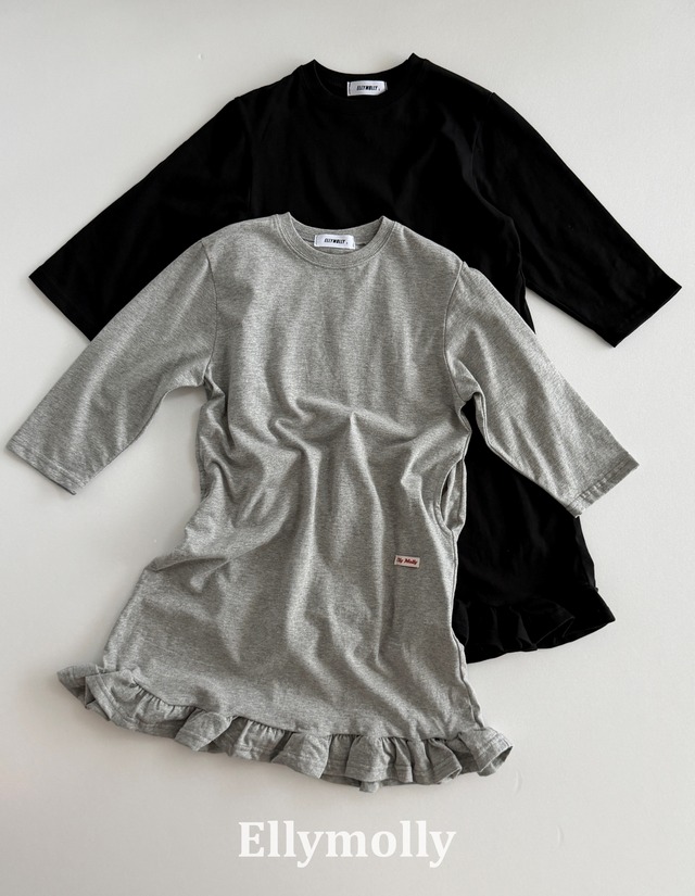 clover long frill dress【ELLYMOLLY】※10月中旬発送予定