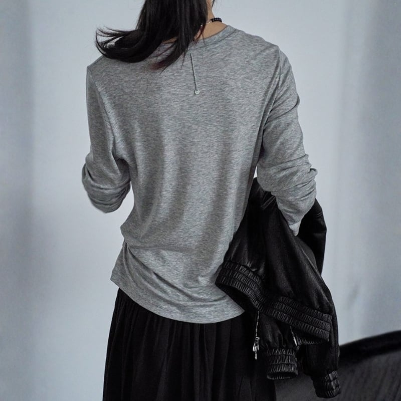 長袖 クルーネック カットソー ◇4color 204633 | きれいめレディース