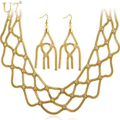 レディース ネックレス ピアス ジュエリーセット カラー クリスタル セット ヒップホップ パーティー ステンレス 80001343