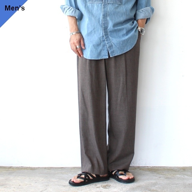 【26AW】FANTASTICDAYS  TRシャンブレーイージーパンツ UNCLE-M-263-01　（Brown）
