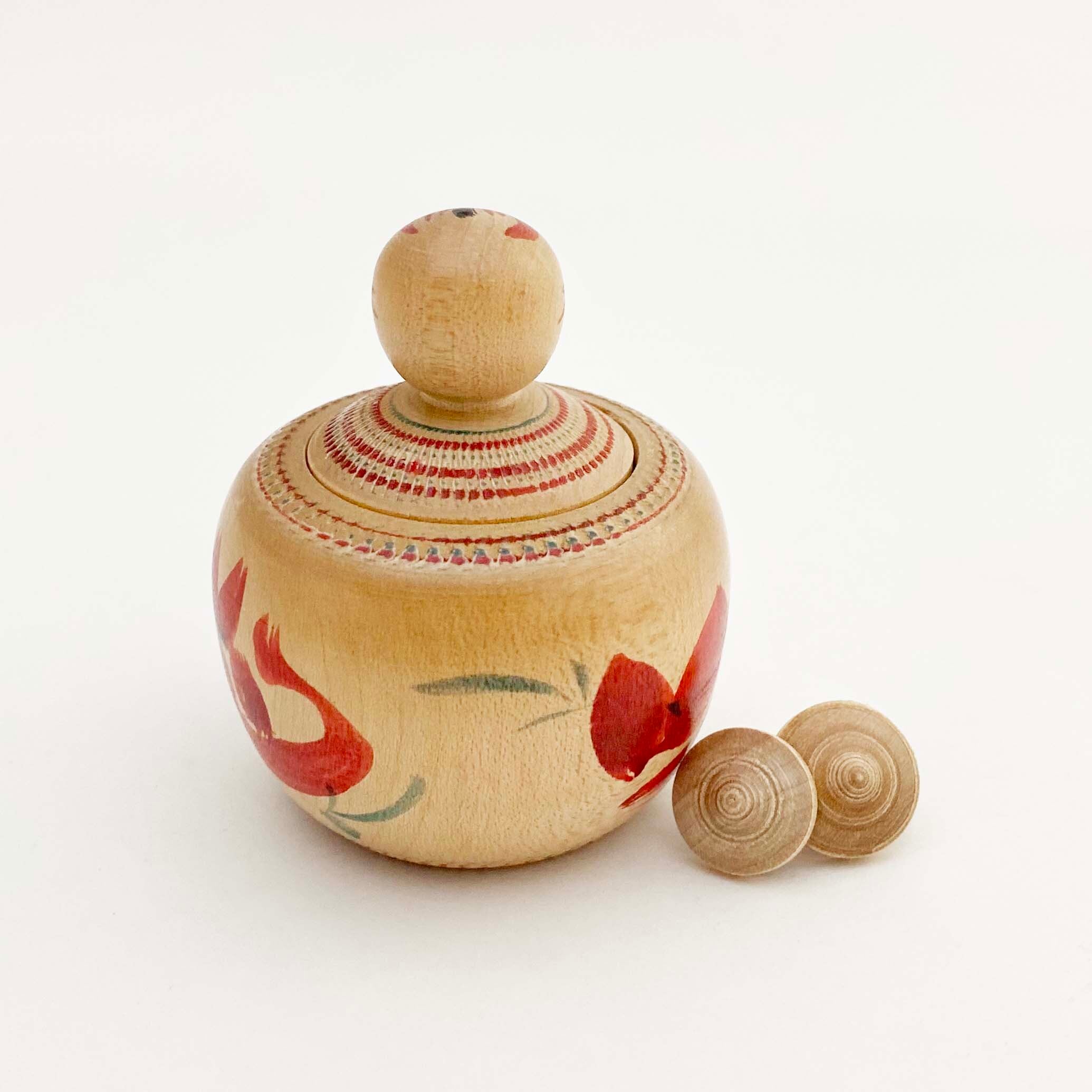 ヴィンテージ独楽入りえじこ（山形系 / 小林清次郎工人）