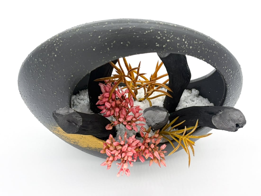 紀州備長炭 インテリア 『あけぼの』 黒 Type G 置物 オブジェ 消臭 調