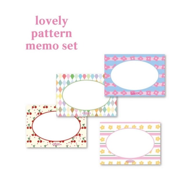 MIMIBEAR 〔lovely pattern memo set 〕