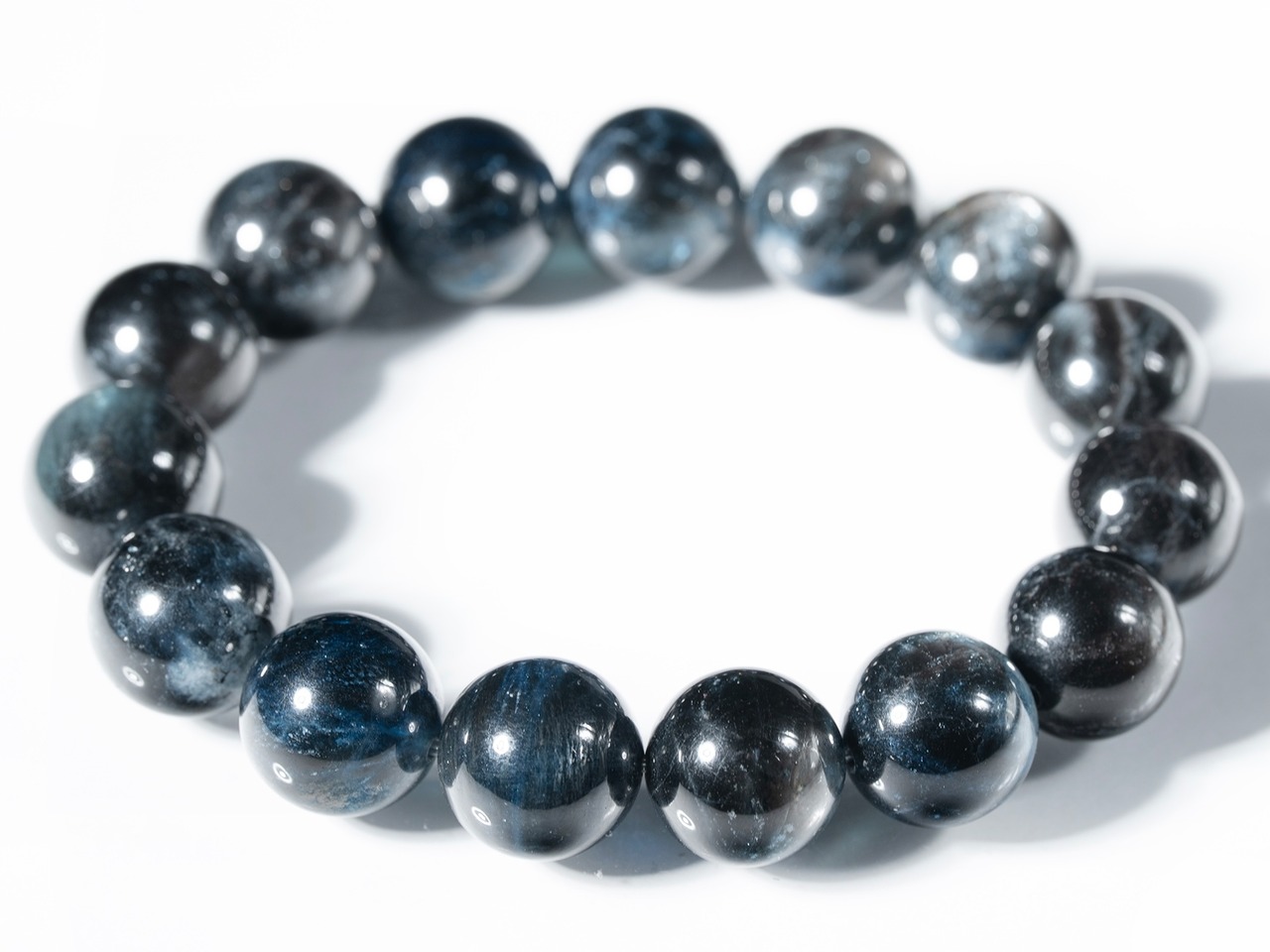 No.1941 ブラックスターアクアマリンブレスレット