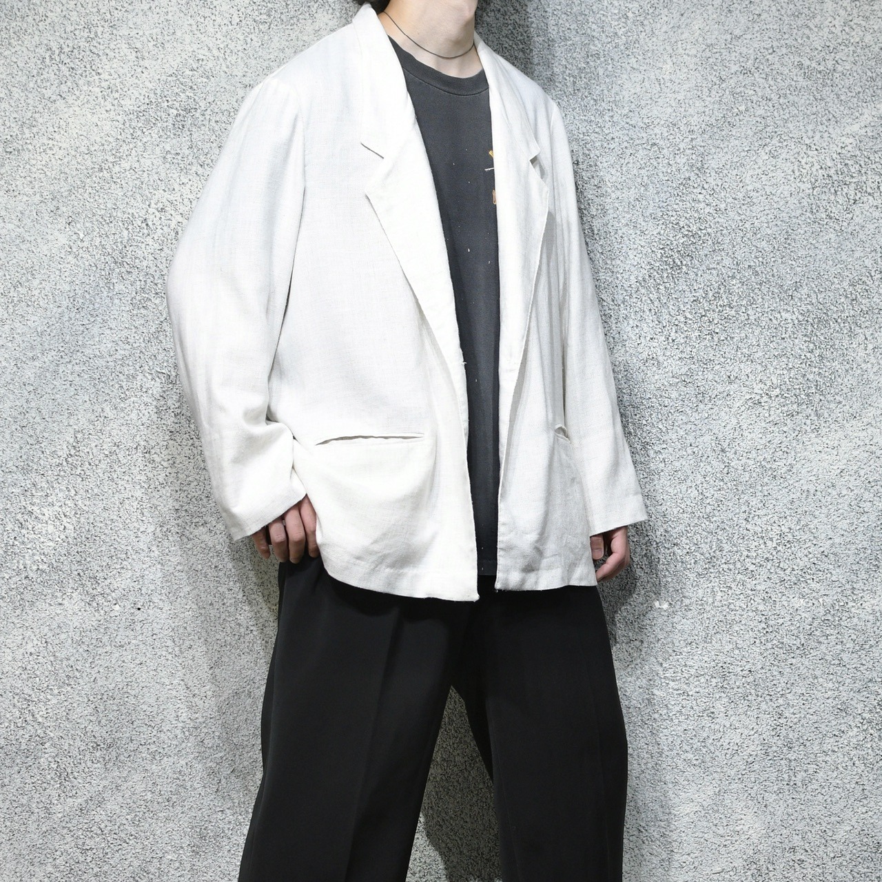 SAG HARBOR rayon linen blend easy tailored jacket