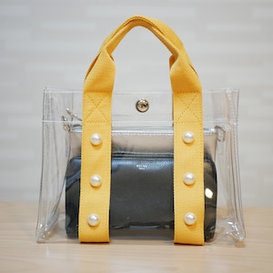 pvc Perl bag yellow