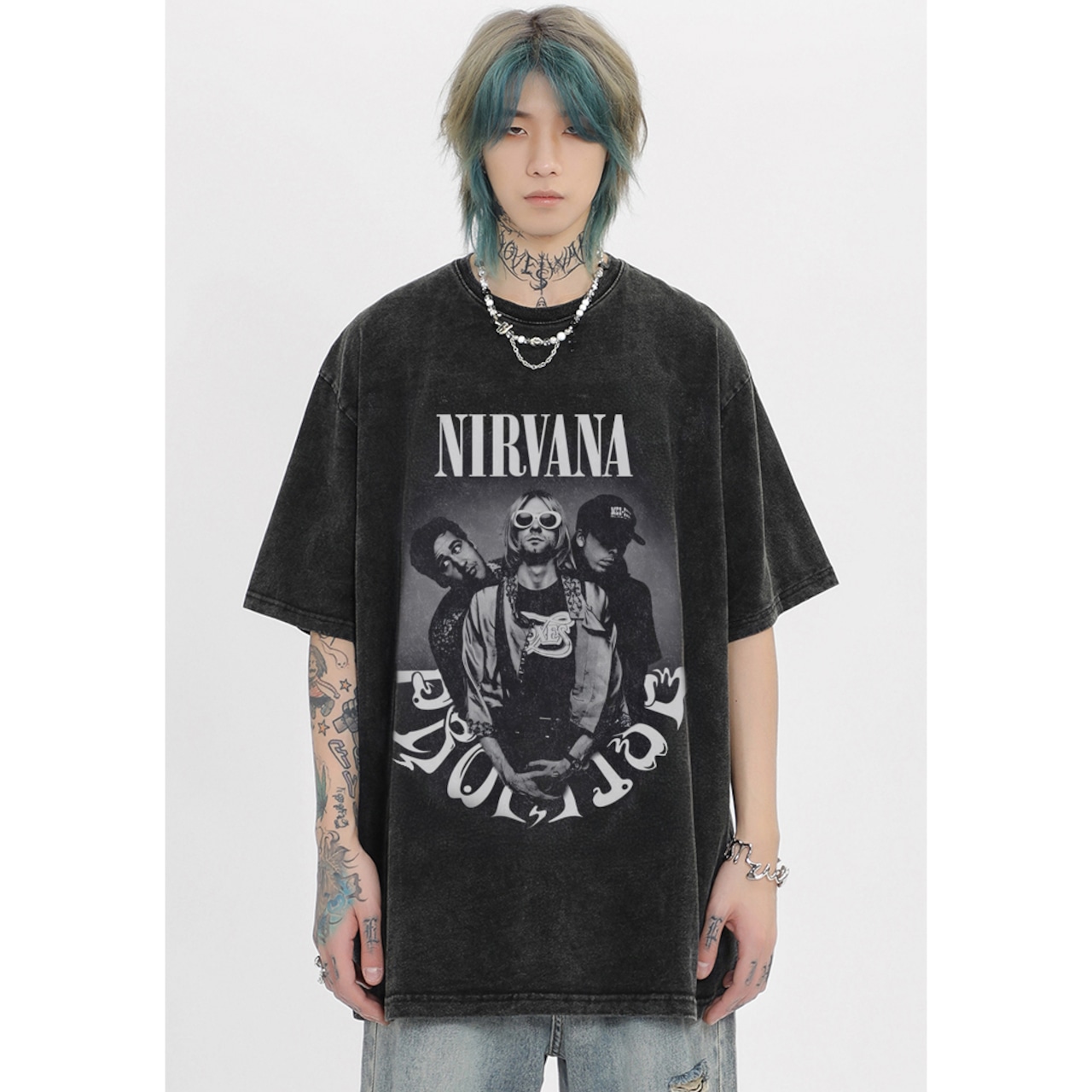 VINTAGE ストリート NIRVANA バンドTシャツ T911