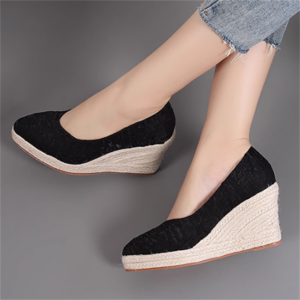 【送料無料】 シューズ 靴 パンプス 3色 ハイヒール 厚底 ウェッジヒール ポインテッドトゥ 異素材ドッキング クラシカル フォーマル エレガント 可愛い 大人可愛い きれいめ シンプル カジュアル シック コンサバ 華やか 大人 上品 おしゃれ お洒落 こなれ感 高見え 高級感 フェミン 夏 10代 20代 30代 40代 レディース 麻 女性 ママ デート お出かけ 女子会 お呼ばれ 休日 お茶会 授業参観 結婚式 二次会 パーティ 演奏会 スポーツ デイリーユース 普段使い オルチャン 韓国系