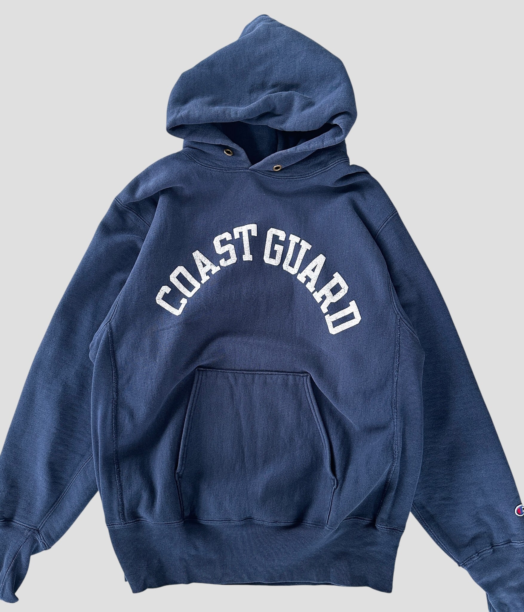 Champion- Vintage 90s L COAST GUARD Reverse Weave Hoodie made in