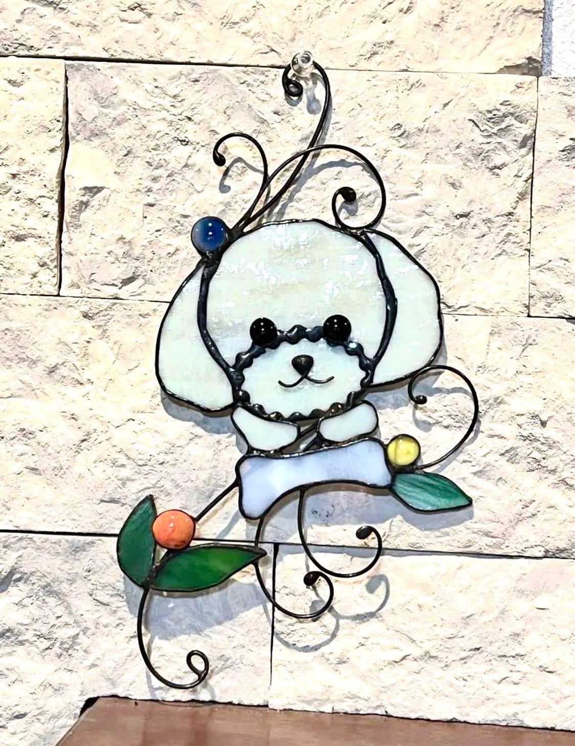 プードル犬のステンドグラス | KANOA