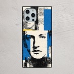 受注生産 iPhoneケース 青いポートレートのZINEコラージュ｜人物コラージュ ZINE027A