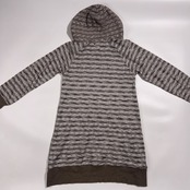 BEAMS BOY ビームスボーイ ボーダー フード 長袖 ニット ワンピース /ブラウン系 レディース