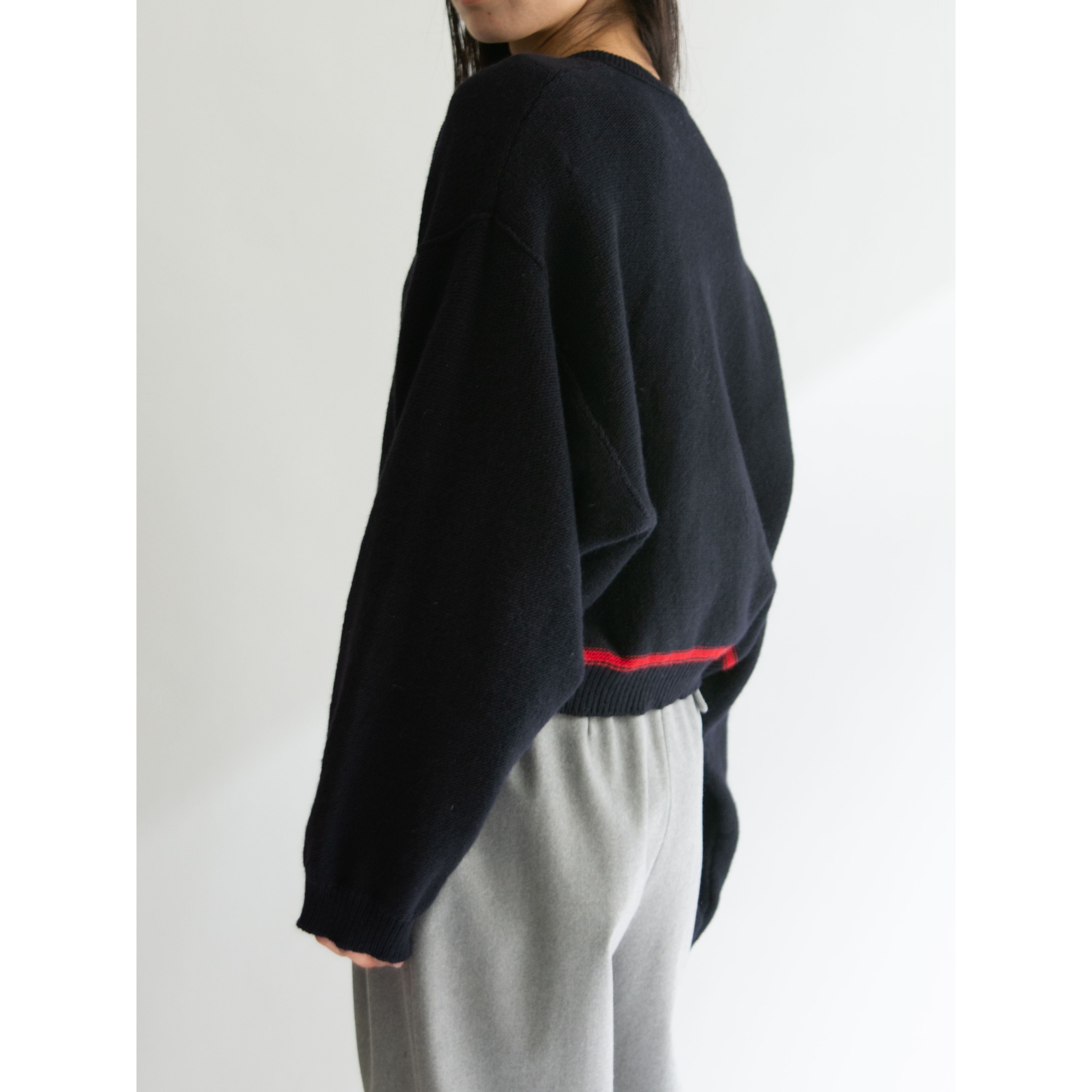【SONIA RYKIEL】Made in Italy 100% Wool Oversized Pullover Sweater（ソニアリキエル イタリア製 オーバーサイズ プルオーバーウールセーター クルーネックニット）