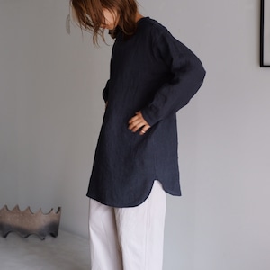 ARCHI / LINEN SIDE OPEN SHIRT