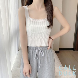 タンクトップ レディース 送料無料 スクエアネック ショート丈 サマーニット インナー 115950