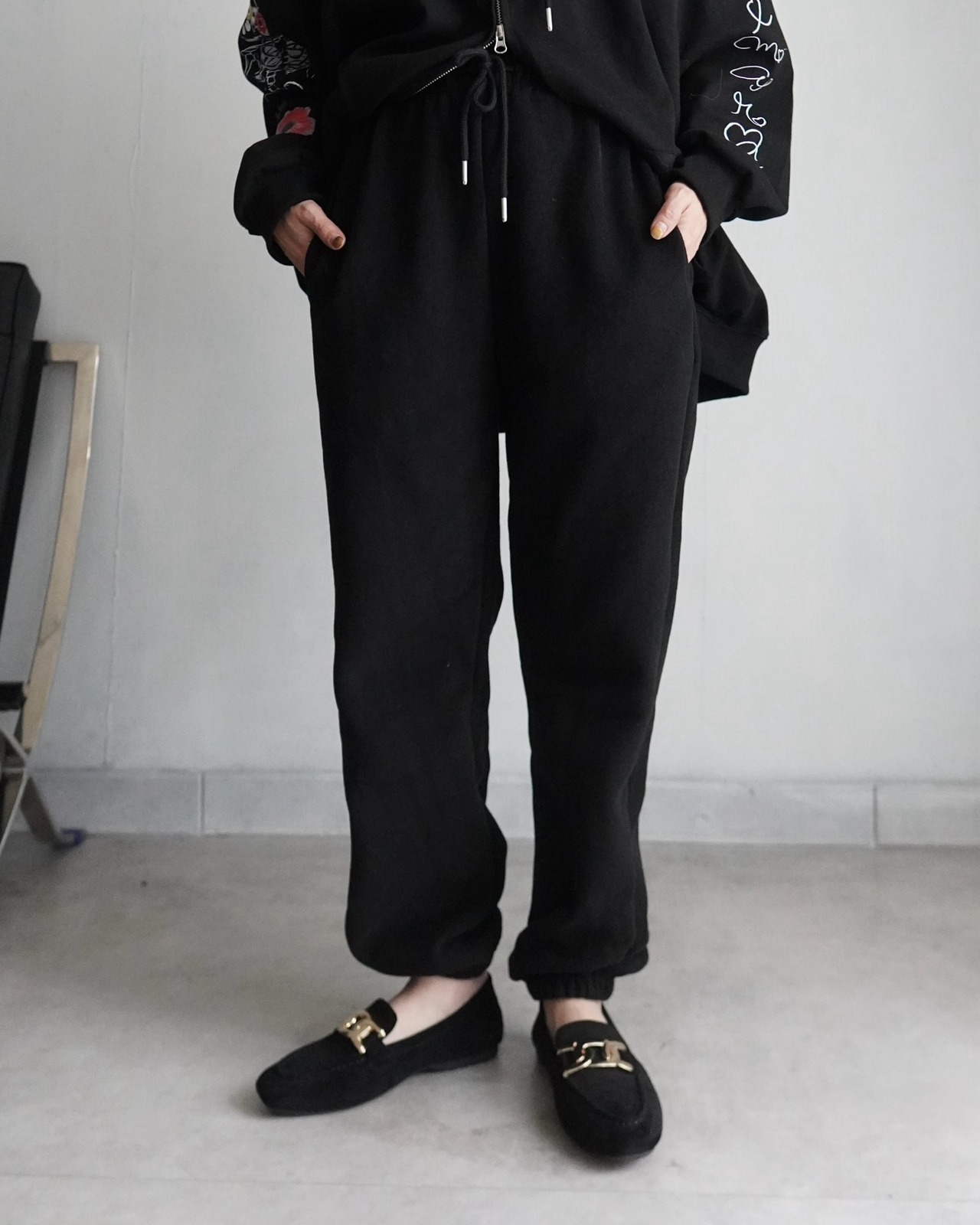 スウェットジョガーpt/Black