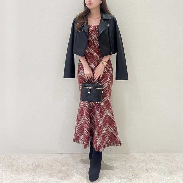 RESEXXY リゼクシー バイアスチェックビスチェワンピース