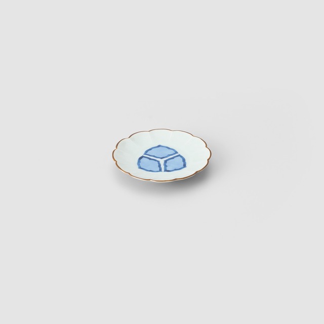 古染木甲紋 菊割3.5寸皿