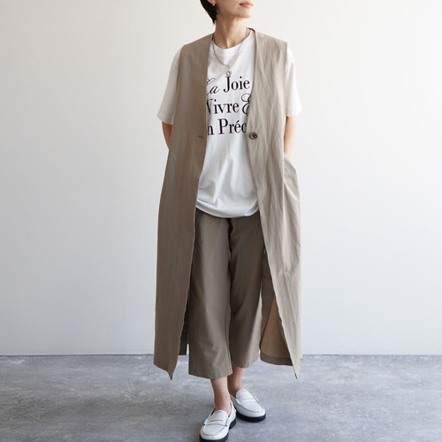 サイドスリットロングジレ　