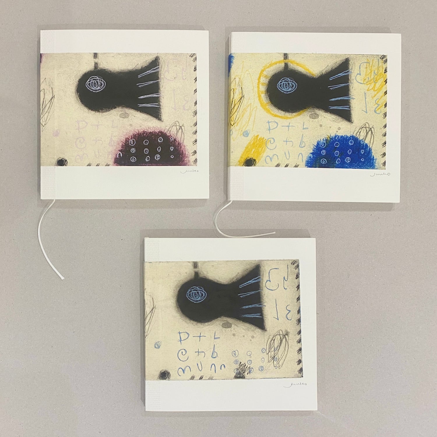 《ノエルの贈り物》エグチジュンコ "泳ぐ音つぶ NOTEBOOK" EGUCHI Junko/etching, aquatint