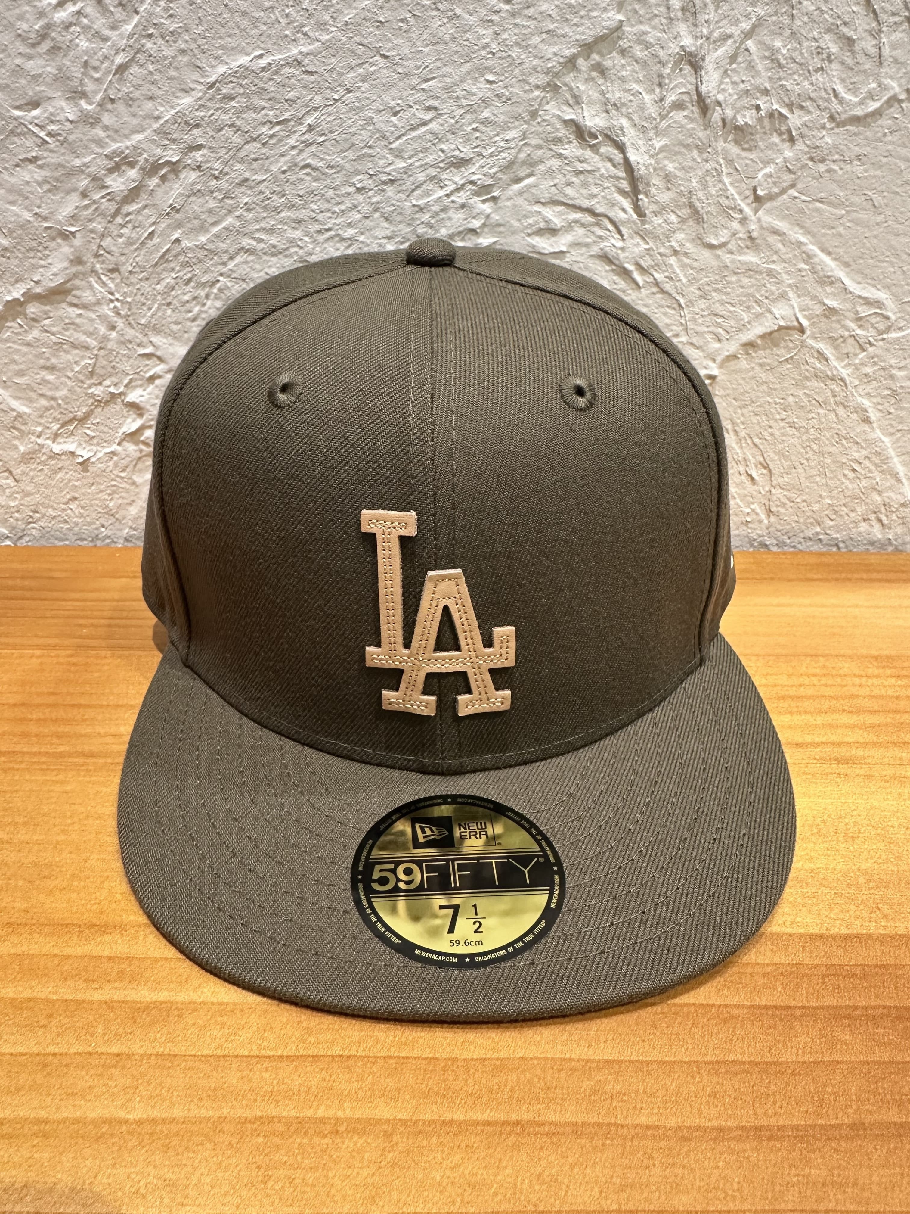 59FIFTY MLB Leather Logo ロサンゼルス・ドジャース モス