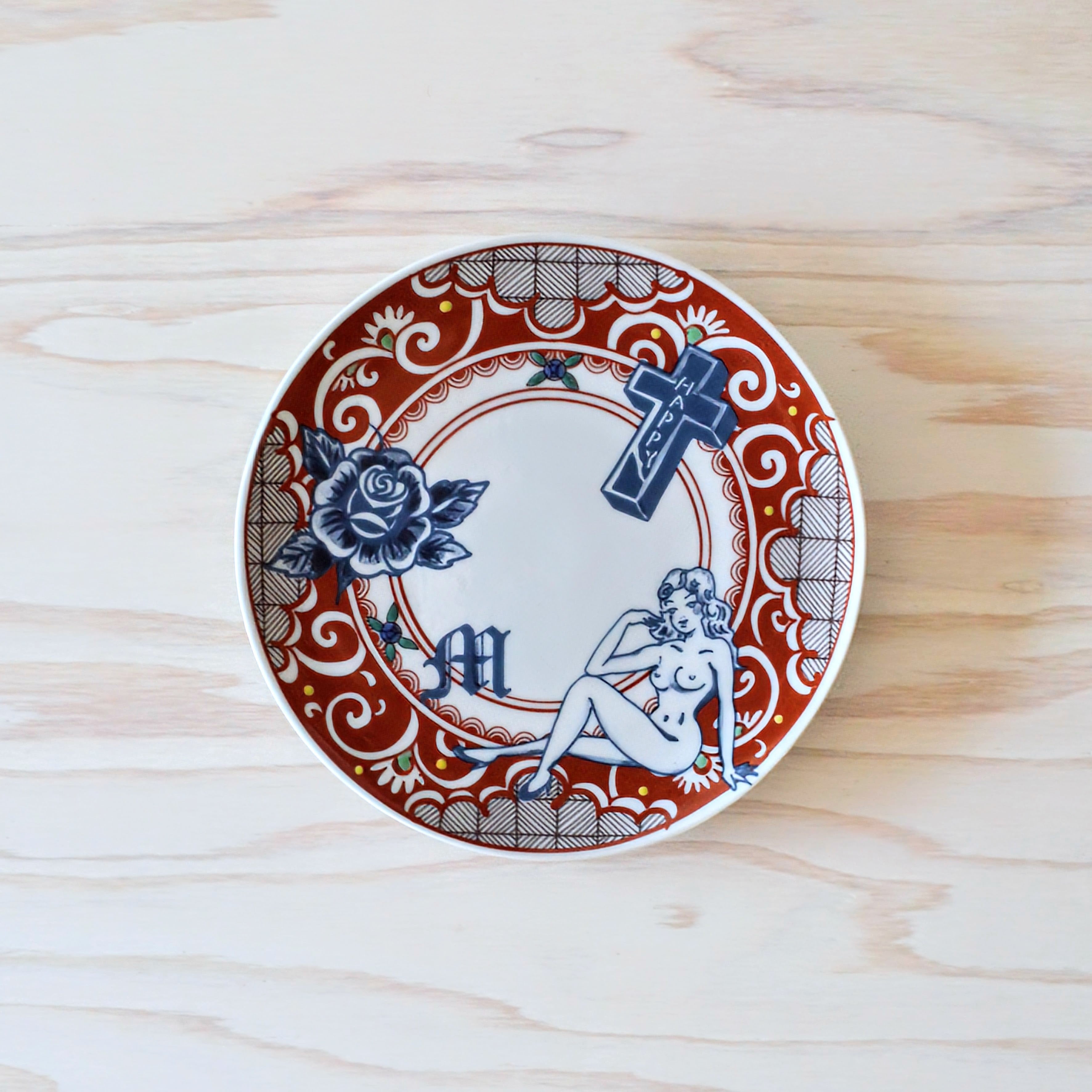 工芸品 taturou.825 RESTOCK】MIZUKI KUTANI / TATTOO Plate 5寸 #6 | MA STORE
