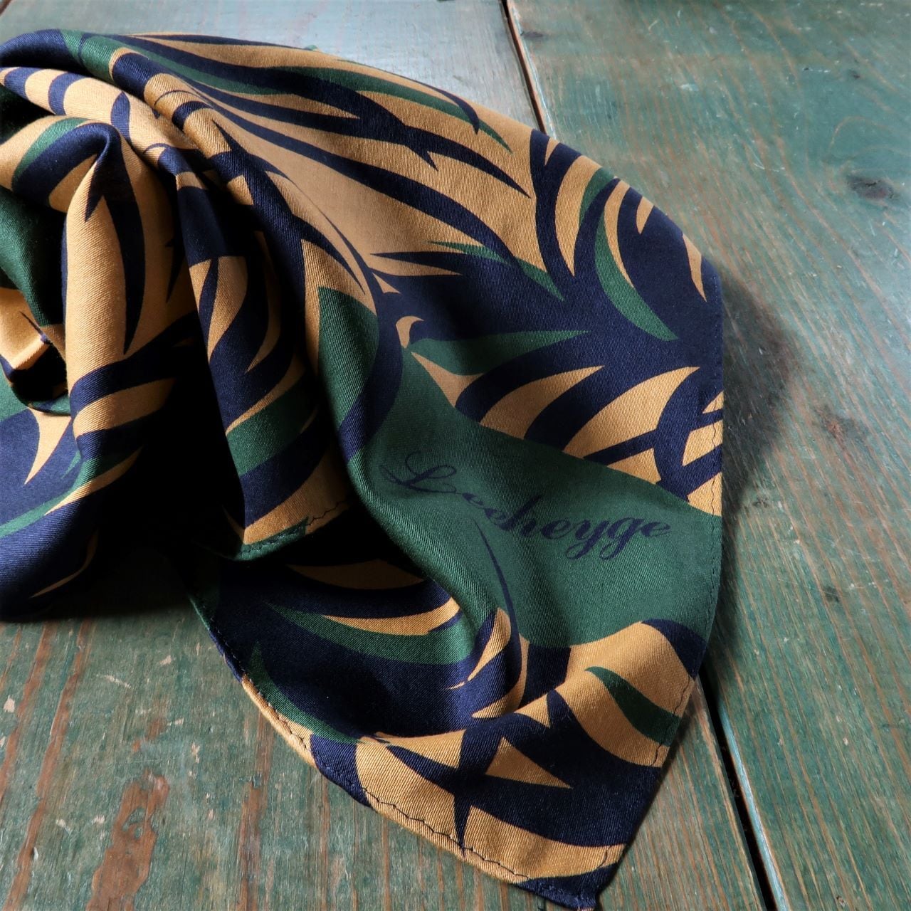 LEEHEYGE】-TROPICAL GREEN- リーヘイジ スカーフ トロピカル グリーン