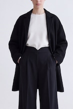 WOOL CASHMERE PEARL COAT BLACK