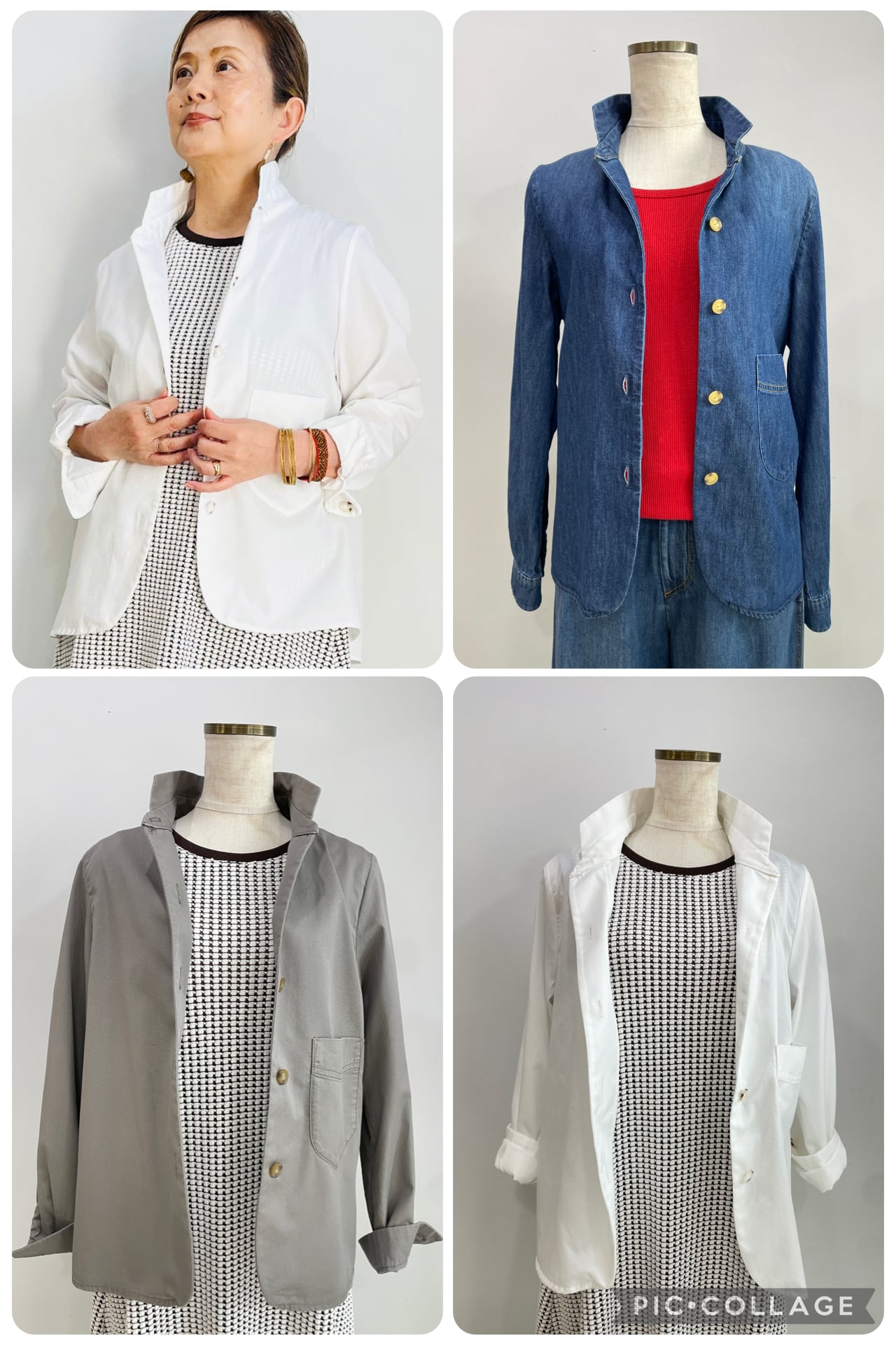 Cotton 100% ライトオンス シャツジャケット