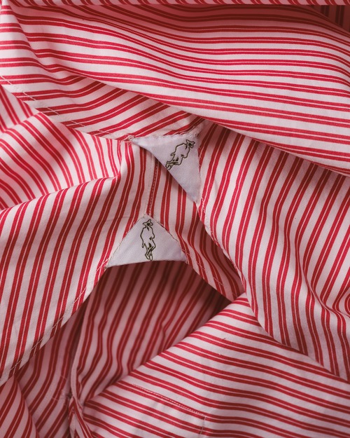 [1990s-2000s] "ARNYS PARIS" Cotton Poplin Striped Shirt (Made by Luigi Borrelli/in Italy)