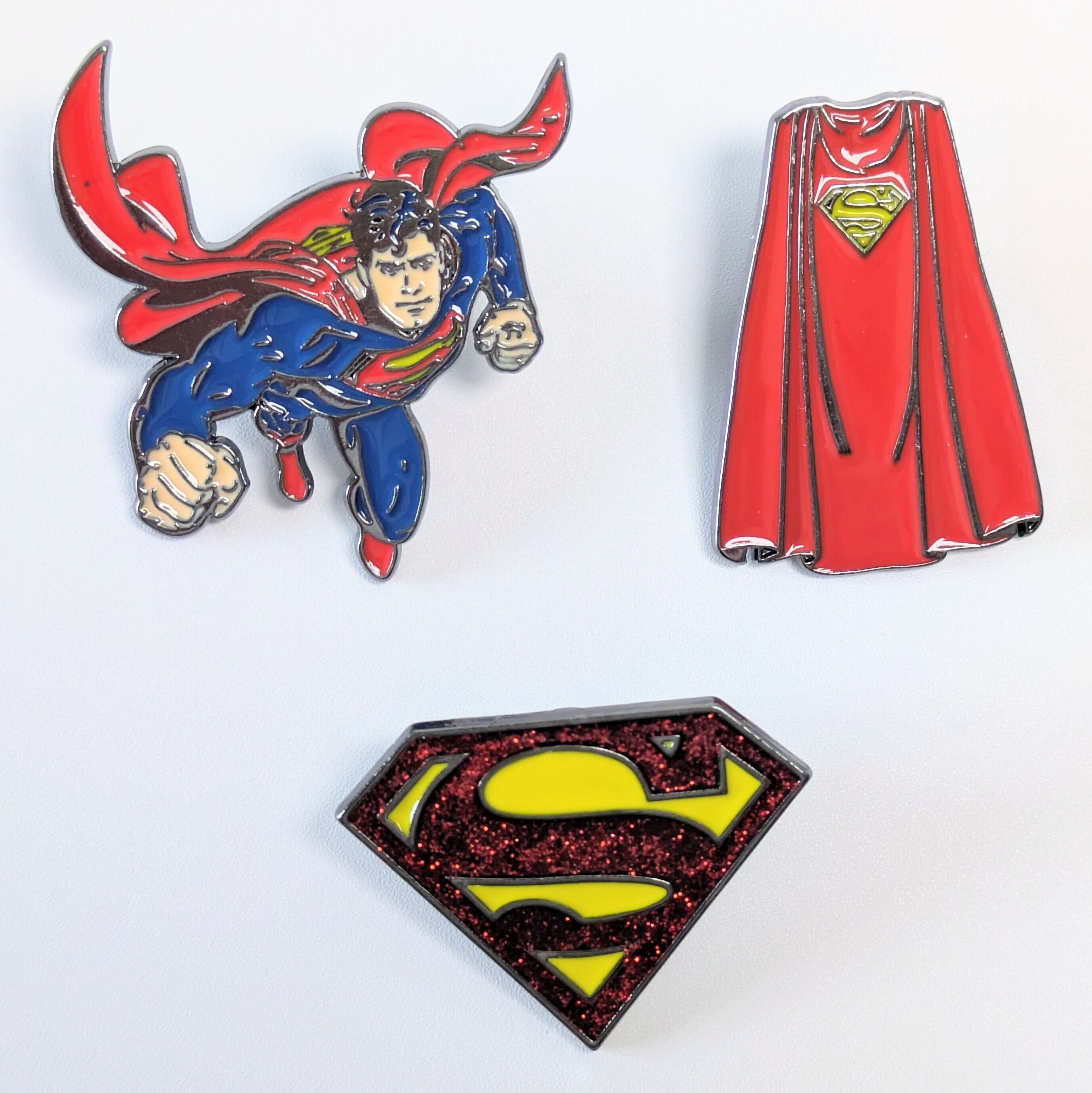 ⚡️SPECIAL PRICE‼️⚡️送料無料！ ★ピンズ PINS★ピンバッジ 【 Superman ( スーパーマン ) 】3P SET / ピンズ3個SET 〚アメリカン雑貨 アメトイ〛