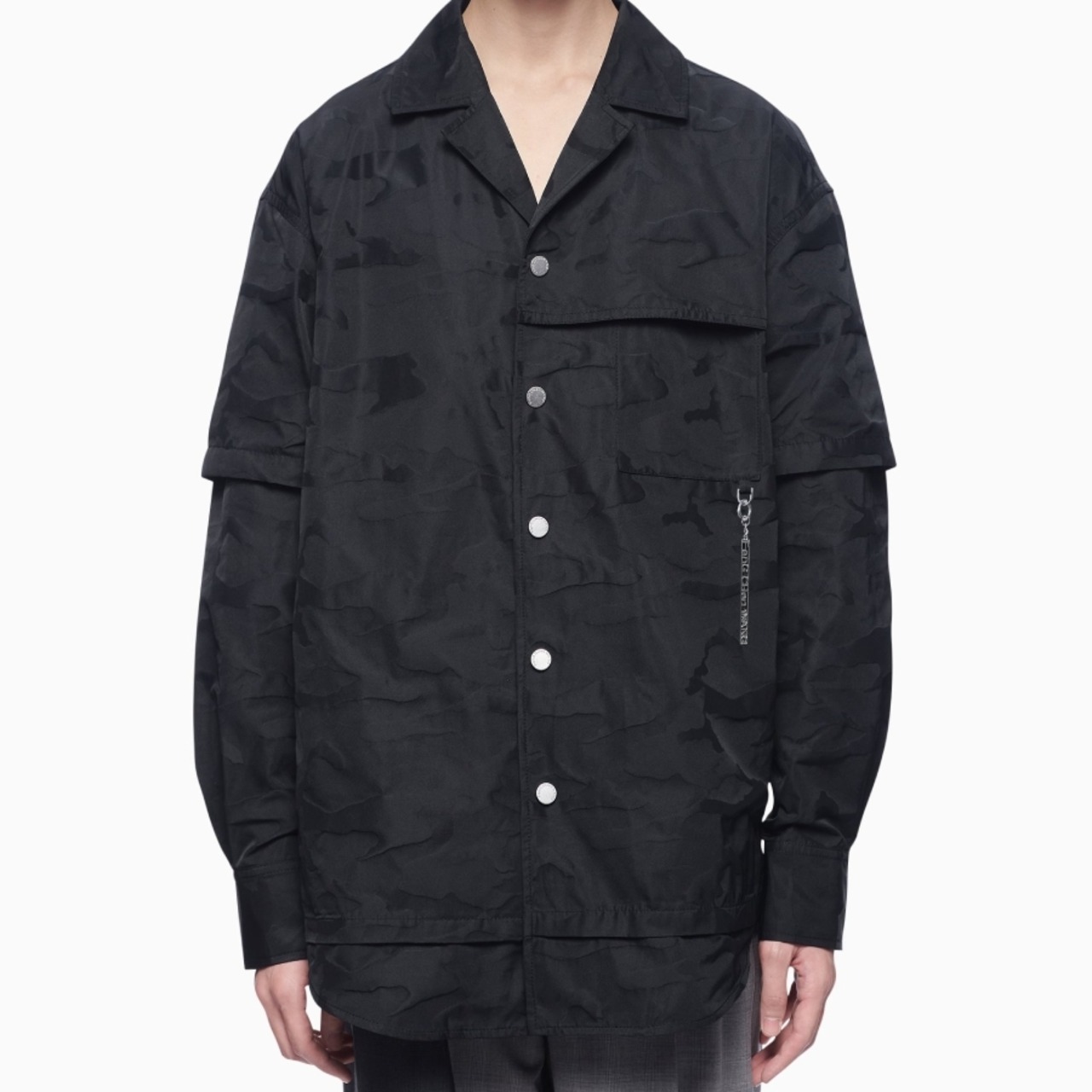 Feng Chen WangCAMOUFLAGE IMPRINT SHIRTBLACK - 1