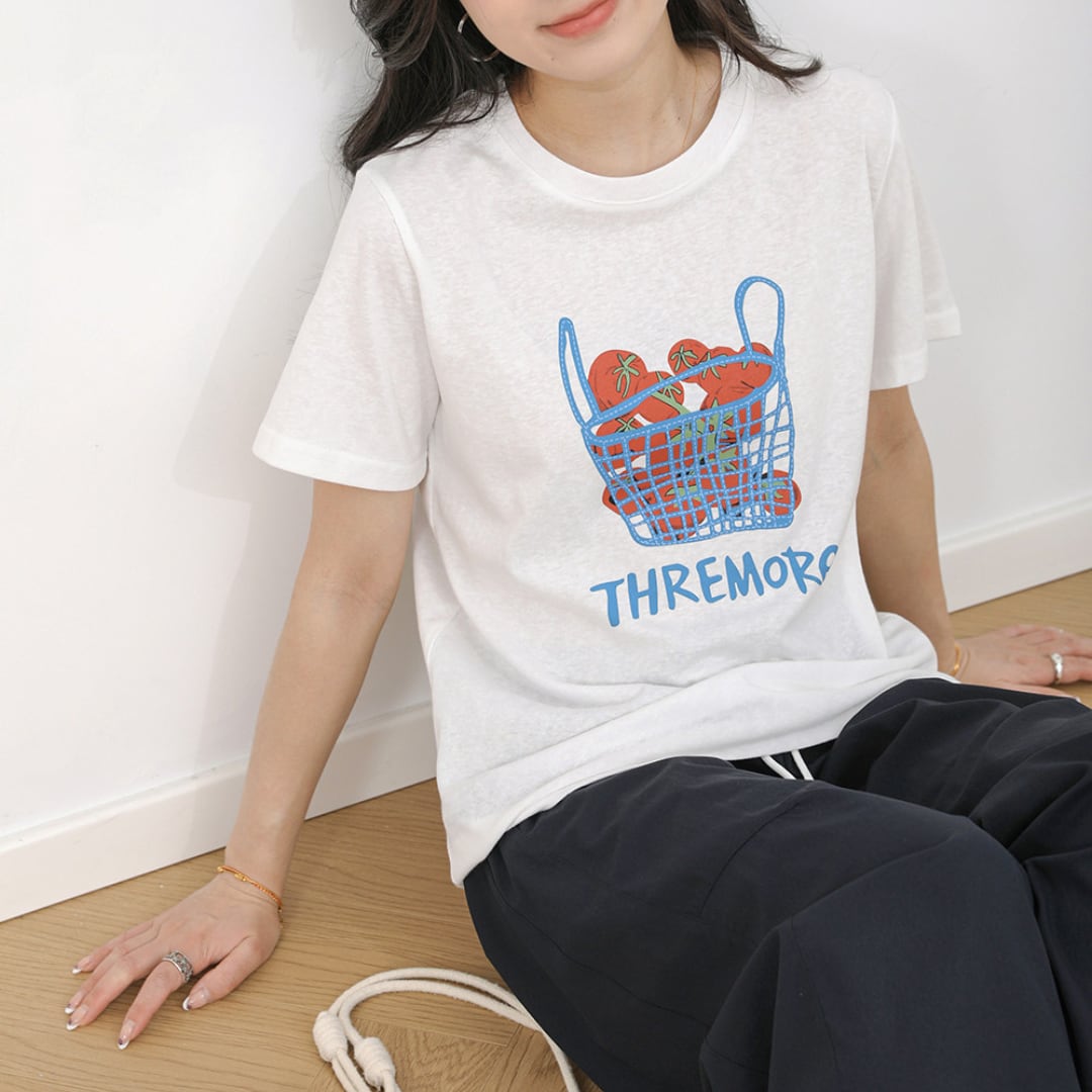 tomato print short sleeve tshirt