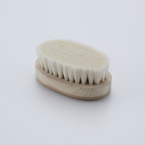 ボディブラシ 身体用 小判型 山羊毛　／　Body Brush　for Body (small-sized, goat hair)