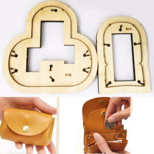 ハンドメイド 抜き型 打ち抜き 型 パンチ 二つ折り 財布A レザー