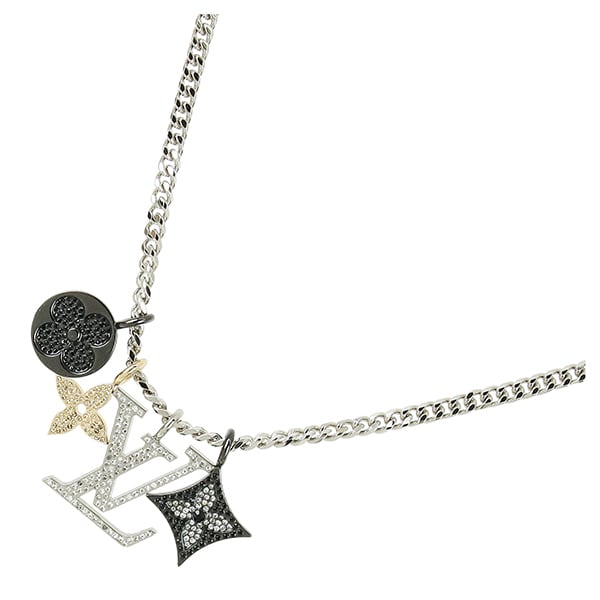 Used LOUIS VUITTON ルイヴィトン ネックレス ペンダント・LV インスティンクト M00522 メタル ラインストーン アクセサリー 小物 超美品