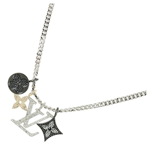 Used LOUIS VUITTON ルイヴィトン ネックレス ペンダント・LV インスティンクト M00522 メタル ラインストーン アクセサリー 小物 超美品