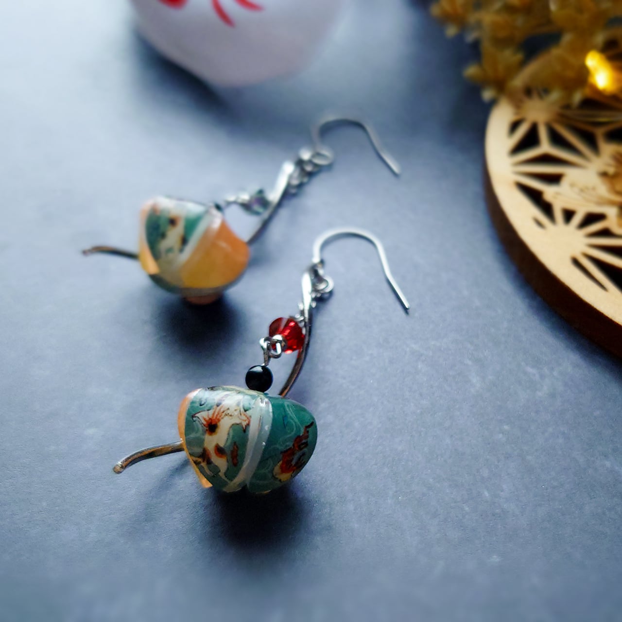 妖鬼灯-猫又-のイヤリング・ピアス