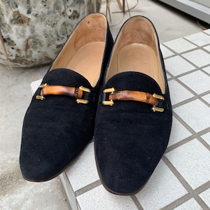 GUCCI BAMBOO LOFERS BLACK 36 1/2【23.5 cm】