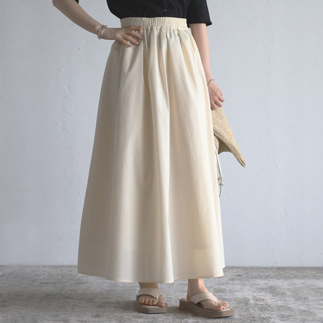 ギャザーフレアスカート C シー