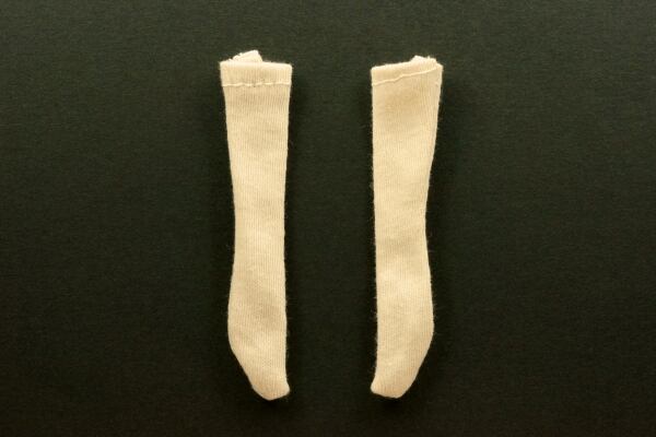ドールアクセサリ 1/6 女性用 ソックス ベージュ TPD119KHK MW - 画像2