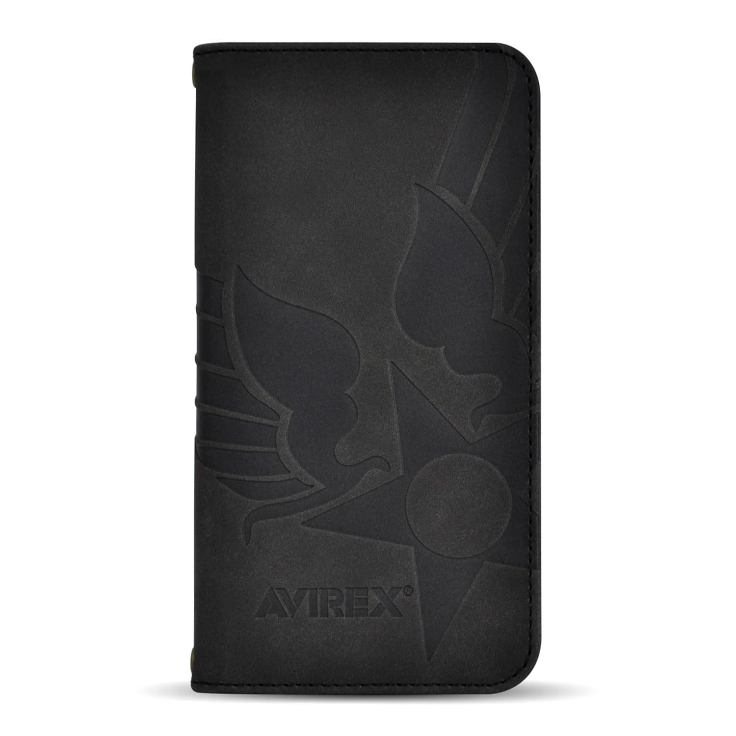 AVIREX iPhone 18 Pro/17 Pro 兼用 手帳型ケース スエード調 カード収納 ブラック