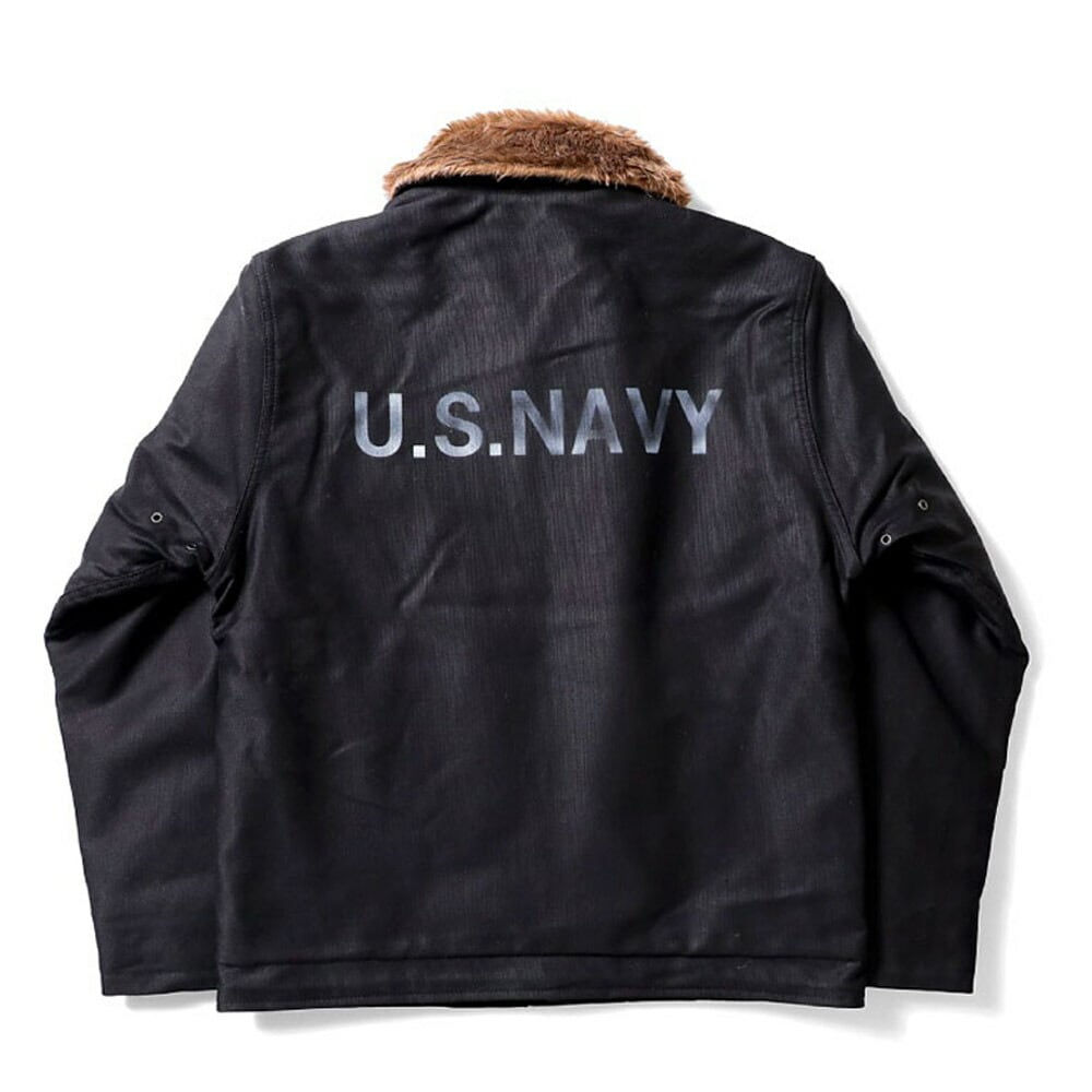 ヒューストン N-1 デッキジャケット タイト 40 バックステンシル タン