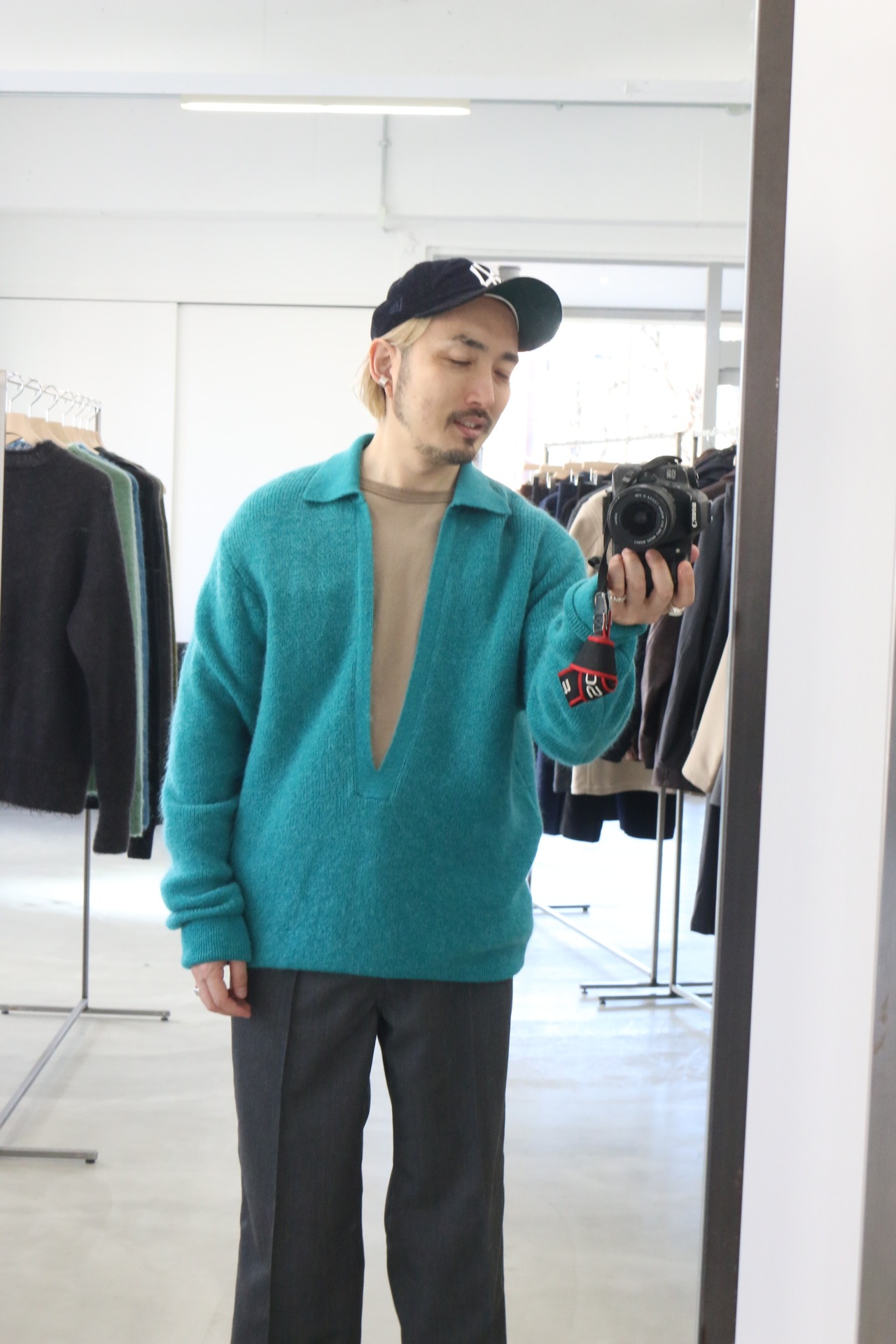 Ernie Palo］Mohair V neck L/S Knit | ICONS
