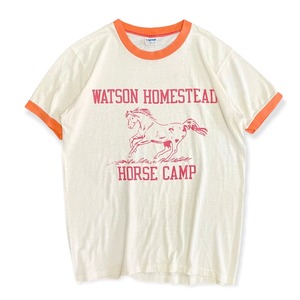 Vintage 70's チャンピオン "HORSE CAMP" リンガー Tee