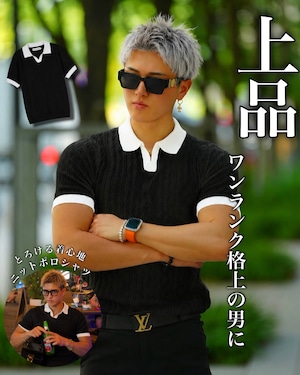《最終販売》BELINDA ORIGNAL POLO SHITS BLACK【BLA-26002】