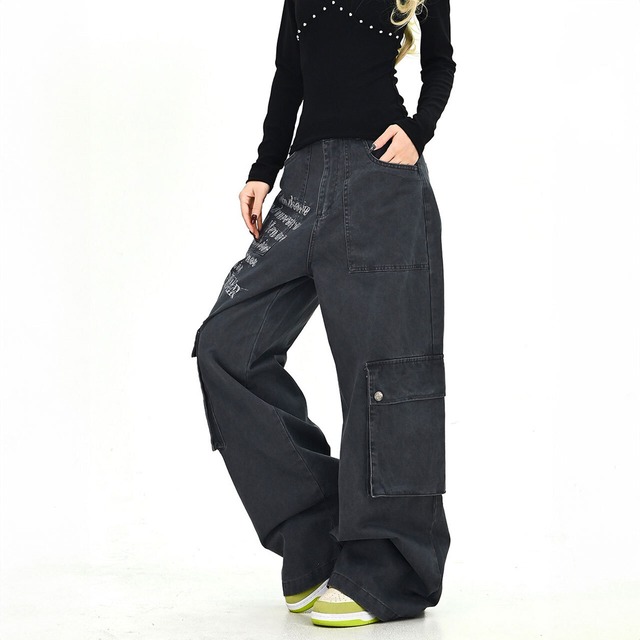 グラフィティロゴカーゴパンツ 2col   R01733