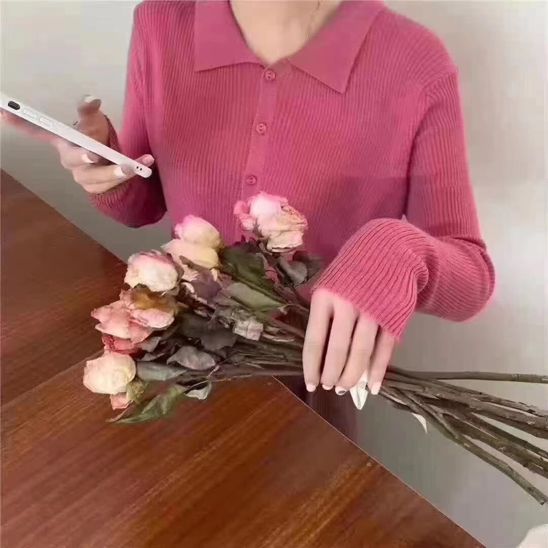 襟付きニットカーディガン　AJ2205-D11